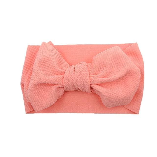 Newborn Headband Big Bow Cute Solid Stretch Turban Knot Head Wear Manufactuer - PrettyKid