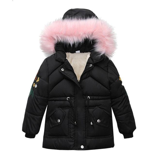 Children Kids Coat Boys Girl Winter Coats Jacket Zip Thick Warm Snow Hoodie Outwear For Kid Faux Fur Hooded Down Coat Windbreake - PrettyKid