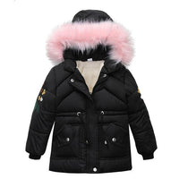 Children Kids Coat Boys Girl Winter Coats Jacket Zip Thick Warm Snow Hoodie Outwear For Kid Faux Fur Hooded Down Coat Windbreake - PrettyKid