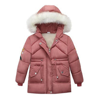 Children Kids Coat Boys Girl Winter Coats Jacket Zip Thick Warm Snow Hoodie Outwear For Kid Faux Fur Hooded Down Coat Windbreake - PrettyKid