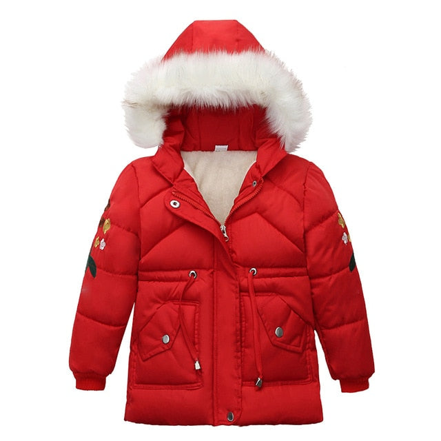 Children Kids Coat Boys Girl Winter Coats Jacket Zip Thick Warm Snow Hoodie Outwear For Kid Faux Fur Hooded Down Coat Windbreake - PrettyKid