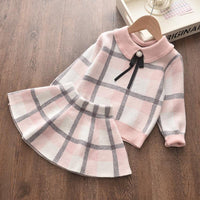 2021 Children spring Winter Suits Sweater Girl 2Pcs Baby wholesale Sets - PrettyKid