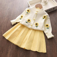 2021 Children spring Winter Suits Sweater Girl 2Pcs Baby wholesale Sets - PrettyKid