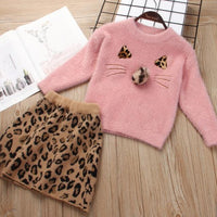 2021 Children spring Winter Suits Sweater Girl 2Pcs Baby wholesale Sets - PrettyKid