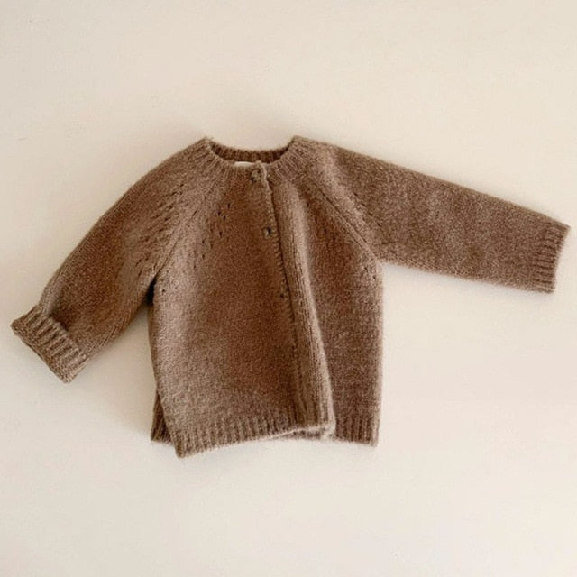 2021 New Baby Boys Girls Coat Baby Sweater Toddler Knit Cardigans Wholesale Cotton Baby Tops - PrettyKid