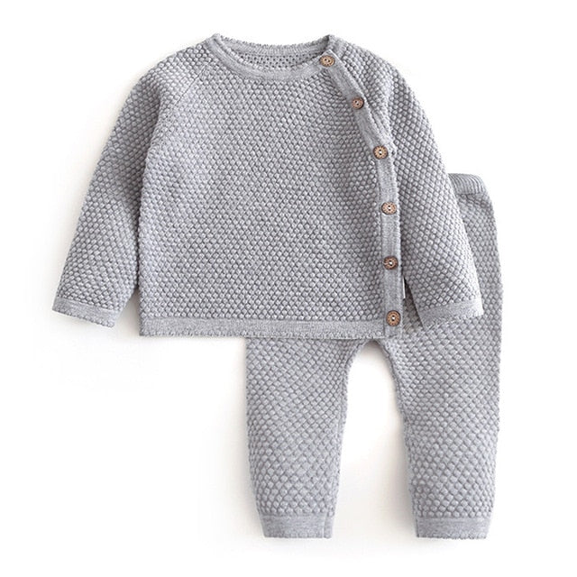 Clothing 2021 Kids Newborn Clothes Knitting Outfits 2pcs Set For Baby Girls 1 2 3 Years Wholesale - PrettyKid