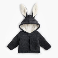 Infant Baby Girls Winter Jacket Children Rabbit Ear Fleece For Boy Warm Knitted Sweater Kids Coat Wholesale - PrettyKid