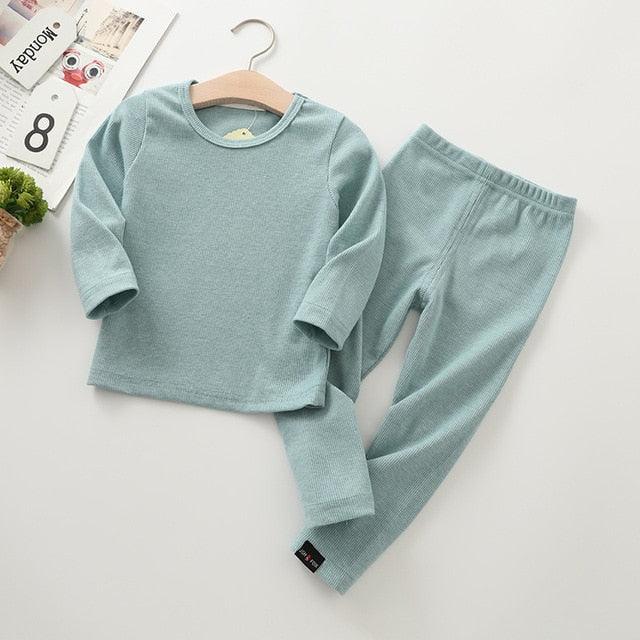 Baby Kids organic Pajamas Sets Cotton Boys Sleepwear Suit Autumn Girls Pajamas Long Sleeve Pijamas Children wholesale - PrettyKid