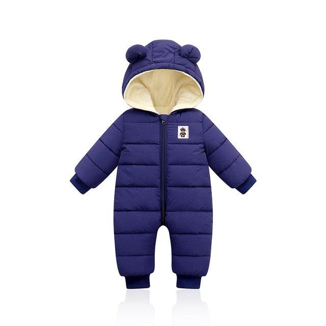 2021 Stylish Winter Infant Baby Clothing New Baby Boys Cotton Jumpsuit Girls Long-sleeved Hoodie Romper Supplier - PrettyKid