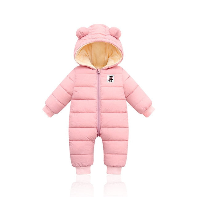 2021 Stylish Winter Infant Baby Clothing New Baby Boys Cotton Jumpsuit Girls Long-sleeved Hoodie Romper Supplier - PrettyKid