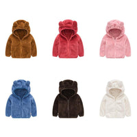 Trendy Cute Baby ear coat winter fleece kids baby sweater hoodie jacket baby Wholesale - PrettyKid