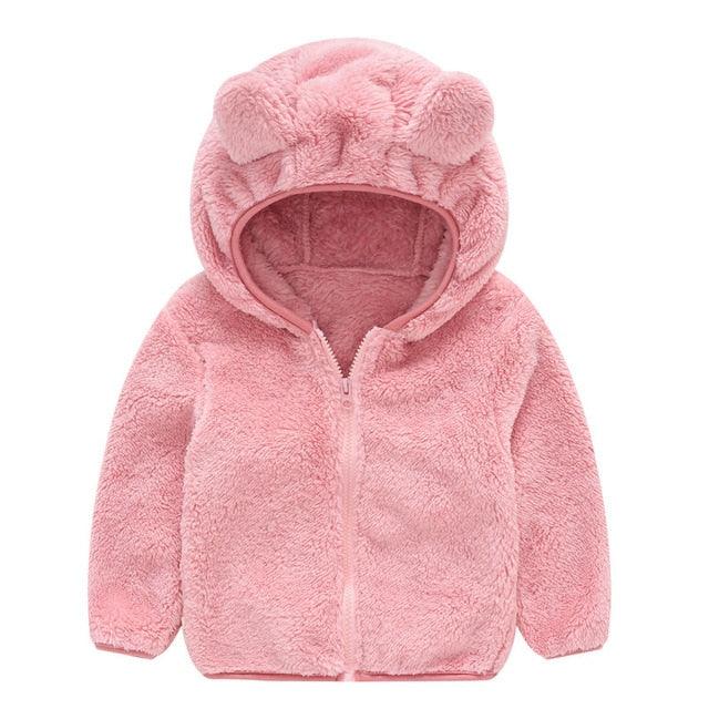 Trendy Cute Baby ear coat winter fleece kids baby sweater hoodie jacket baby Wholesale - PrettyKid