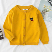 Baby Boys Girls spring Cotton Sweater Top Bear Knitted Cardigan wholesale - PrettyKid