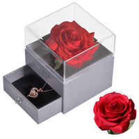 Eternal Rose with 100 Languages I Love You Necklace Love Box - PrettyKid