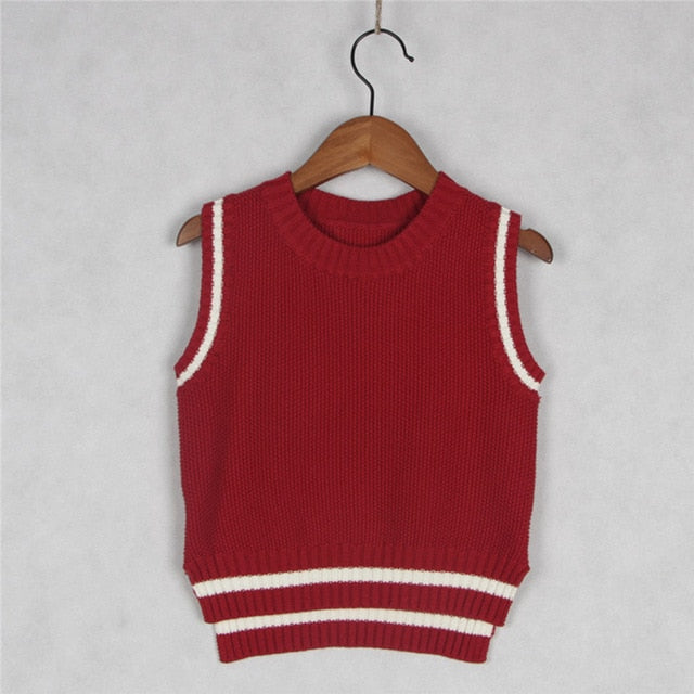 Boys Pullover Tops Clothing for Girls Vest Sweater Jacket Kids Cotton Knitted Vest Shirts Coat Wholesale - PrettyKid