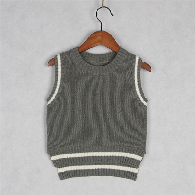 Boys Pullover Tops Clothing for Girls Vest Sweater Jacket Kids Cotton Knitted Vest Shirts Coat Wholesale - PrettyKid